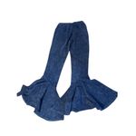 Earthbound Flower Child Boho Blue Flare Pants L NWT MSRP $58 Photo 5