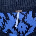 Free People Winter Skies Wallpaper Blue and Black Tunic Sweater Dress Size XS Photo 5