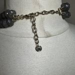 Talbots  Black Gold Grey Acrylic Plastic 2 Strand Adjustable Necklace Photo 7