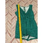 French Grey  Green White Polka Dot Faux Wrap Romper Skort Large Spring Summer Photo 7