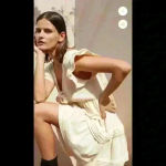 Rue Stiic Anthropologie Linen Ruffle Mini Dress Size L Boho Cream Size L Photo 2