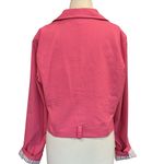 Anthropologie  Dolan Slim Ultra Pink Cropped Moto Jacket Size XL Photo 4
