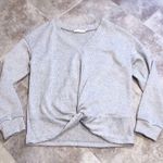 Lush Clothing 🆕 Lush twist front soft gray v neck long sleeve pullover sweater small Photo 1