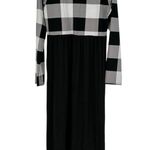 Simple Addiction Boutique White Blockin Around Maxi Dress Buffalo Plaid XXL Black Photo 7