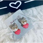 Kitty / cat super cute pink statement earrings Pink Photo 1