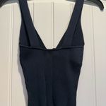 Good American Navy Ribbed Knit‎ Tank Top Photo 2
