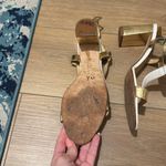 Kate Spade NY White/Gold Chunky Block Heel Sandals Size 10 Photo 3