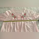 Vintage Lorraine PINK Nylon Floral Embroidered Nightgown Size Large Ice Pink GUC Photo 10
