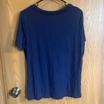 Soma Women’s Navy Blue Cool Nights Short Sleeve Pajama Tee Medium Photo 5