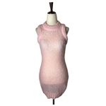 Lovers + Friends Lovers‎ And Friends Dress Women XS Pink Open Knit Lilith Mini Sexy Beach Party Photo 2