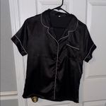 Black Satin Women's Pajama set Photo 0