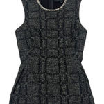 Derek Lam  Sleeveless Tweed Peplum Top - Black/White - US 0 Photo 0