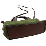 Relic  Green Suede Brown Leather Floral Handle Crossbody Bag SKU 7056 Photo 3