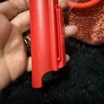 Handmade Vibrant Red Keychain‎ Set with Floral Pouch Photo 10