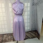 Nanette Lepore Nanette Lapore lavender satin high neck smocked Dress Size 4 Photo 4