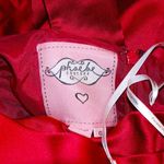 Phoebe Couture  Red Satin One Shoulder with Rosettes Dress 0 Photo 6