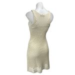 Mink Pink Cream Crochet Knit Sleeveless Sheer Mini Swim Cover Up Dress Size S Photo 1