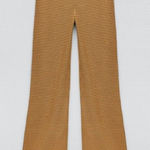ZARA  Women's Orange Striped Crotchet Knit Pants Flare Size Medium D31 Photo 0
