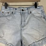 Pistola  Womens Jean Shorts Sz 25 Distressed Light Wash Denim Cutoff High Rise 3" Photo 2