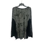 Comfy USA Paint Splatter Tunic Size Large Long Sleeve Witchy Flowy Black Photo 1