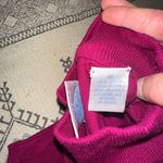 Women’s pink purple turtle neck short sleeve sweater with button detail size xl Photo 5