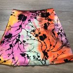 Princess Polly Purple Orange Yellow Tie Dye Mini Skirt Black Floral Size 8 Photo 9