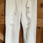 Aeropostale  Woman's 16R‎ 90s Baggy White Distressed Jeans New No Tags Photo 0