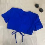 LIONESS Blue Scrunch Bikini Top Photo 3