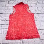 Nike Golf Shirt Women Medium Pink Polka Dot Dri Fit Sleeveless Tank Top Photo 9