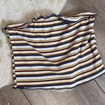 Striped orange white tube top Photo 0