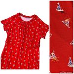 SIGNATURE COLLECTION Sailboat Midi Dress Red Size 1X Photo 1