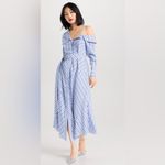 Cinq à Sept Marcella Asymmetrical Shirt Dress Blue Size 6 Photo 2