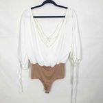 For Love & Lemons V-Neck White Womens Bodysuit Size Small Photo 7
