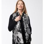 NWOT Applique Jacquard Puffer Vest Jacket Chico's 1 US M Photo 1