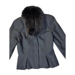 Vintage Peplum Jacket Womens S? Used Black Lined Fuzzy Collar Photo 12