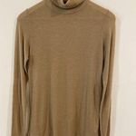 Vince Slim Turtleneck Tan Lightweight Sweater Women's Size Large Photo 0