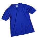 Columbia Omni Shade Sun Protection V Neck T Shirt Blue Womens Size L G Size L Photo 0