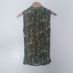 T Tahari  L Snake Lime Black Sleeveless Top Photo 7