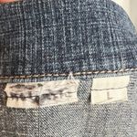 Vintage Denim Blazer Jacket Feather Trim Y2K 2000s Indie Sleaze Small Blue Photo 2