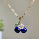 Blueberry Flower Necklace Gold Photo 1