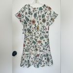 ASTR The Label Dress Women’s Large White Floral Eyelet Ruffle Short Sleeve Mini Photo 1