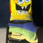 Nickelodeon Spongebob Squarepants Print Novelty Socks 6 Pair Crew Colorful Size 6-12 Photo 0