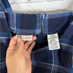 Vintage Faded Glory Blue Plaid Cotton Sleeveless Dress Size M Photo 3