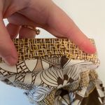 Loft Ann Taylor women’s brown yellow cream strapless built-in cami minidress S Photo 7