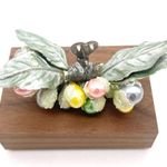 Vintage Shoe Clips Buckles Pastel Faux Pearl Frosted Floral Spray 1940s 1950s Pink Photo 3