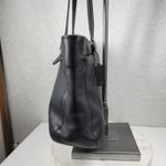 Coach Vintage  Legacy Tote Bag Black‎ Soft Leather Compartments Shoulder Straps Photo 12