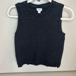 J.Crew  NWOT Crochet sweater-tank in Black | Sz S Photo 1