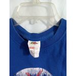 Fruit of the Loom women Small blue Tee Shirt Skull American Flag Floral Photo 7