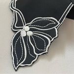 Elie Tahari EMBROIDERED COLLAR 100% SILK SHIRT BLOUSE IN BABY BLUE Sz XS Photo 9