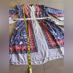 BCBGMAXAZRIA Jenissa Blossoms Kimono-Sleeve Wrap Dress Size XXS multicolor dress Photo 12